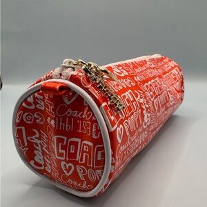 Coach Red Cosmetic Bag Chic and Functional